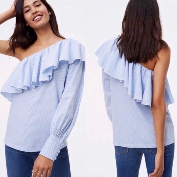 LOFT Tops - LOFT One Shoulder Blouse